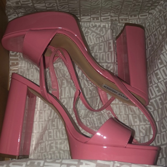Steve Madden | Shoes | Steve Madden Lessa Pink Patent Platform Heel |  Poshmark